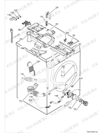 Взрыв-схема стиральной машины Aeg L89495FLC - Схема узла Hydraulic System 272